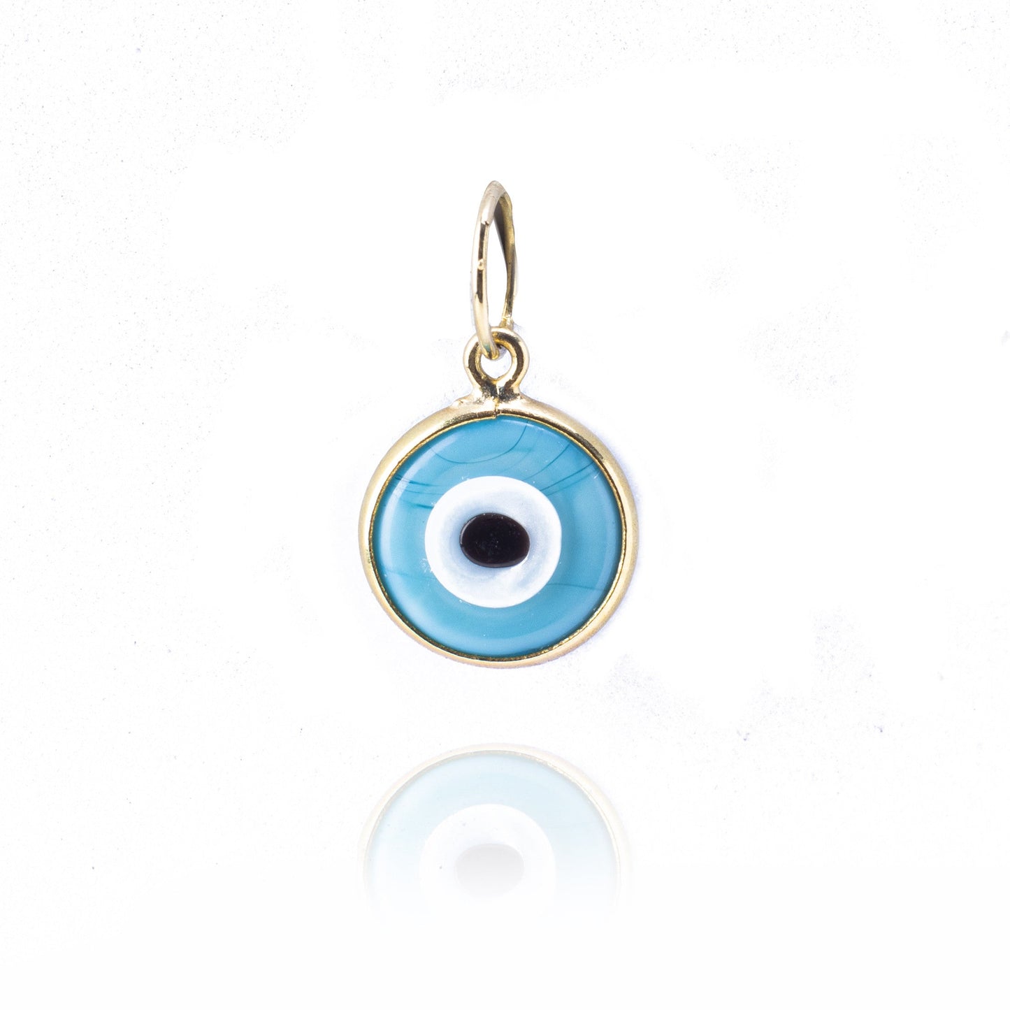 PINGENTE OLHO GREGO AZUL TURQUESA MURANO