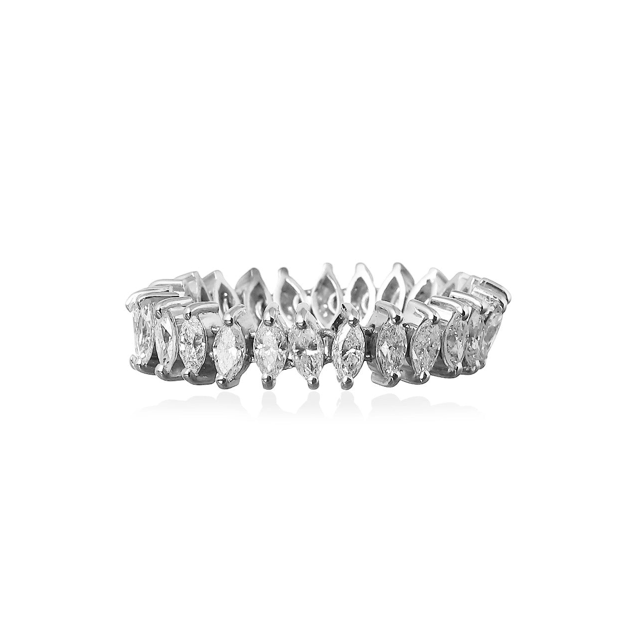 ALIANÇA MALÉAVEL DIAMANTES NAVETE 2.7 CT