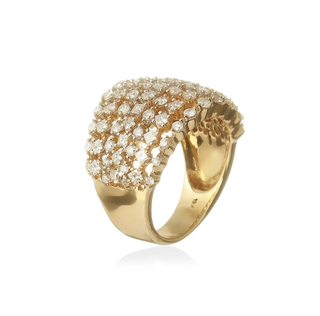 Anel Constelação Brilhantes e Diamantes Princess 1.5 CT
