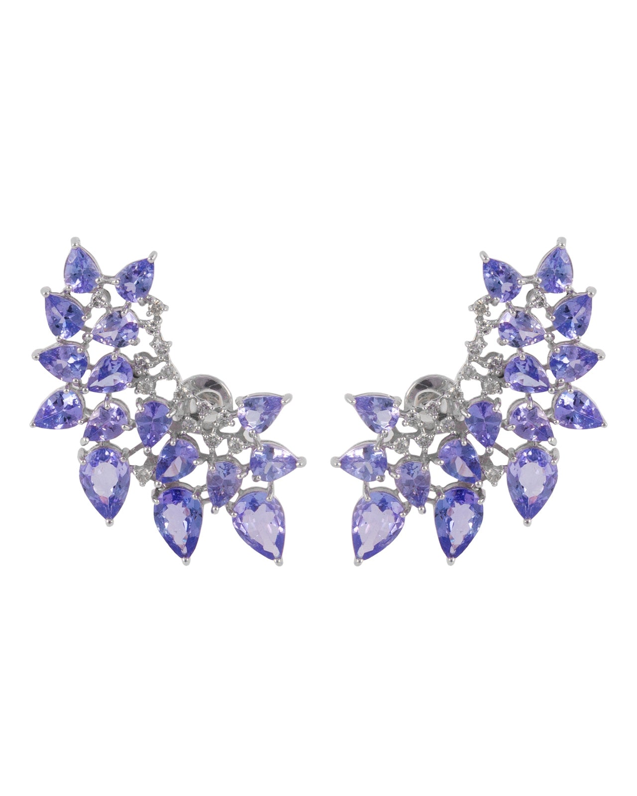 Brinco Ear Cuff Tanzanita e Brilhantes 6.03 CT