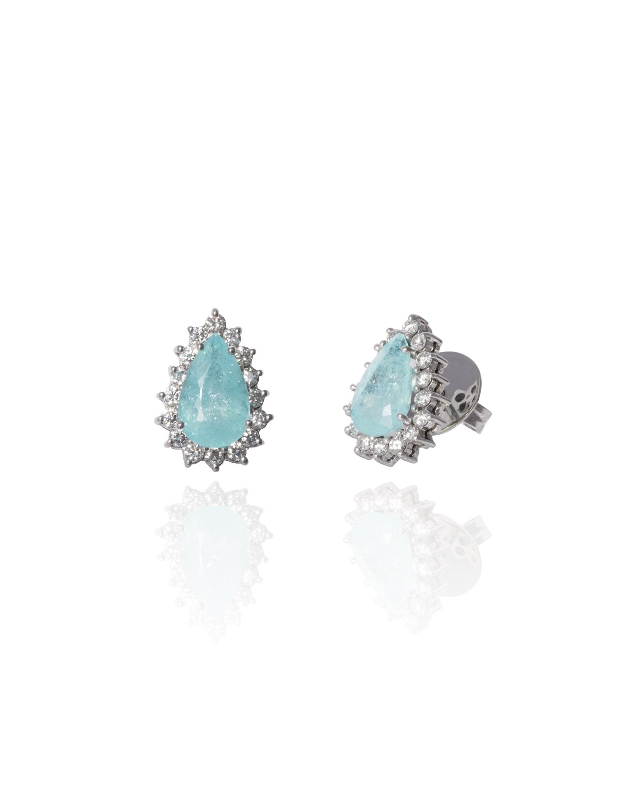Brinco Gota Turmalina Paraíba e Brilhantes 5.76 CT