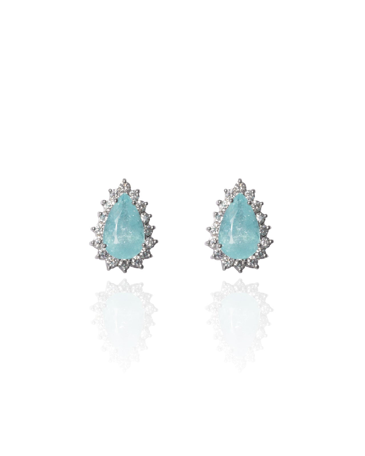 Brinco Gota Turmalina Paraíba e Brilhantes 5.76 CT