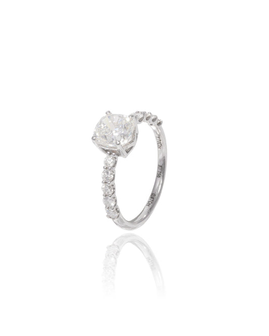 Anel Solitário Cushion 2.34 CT