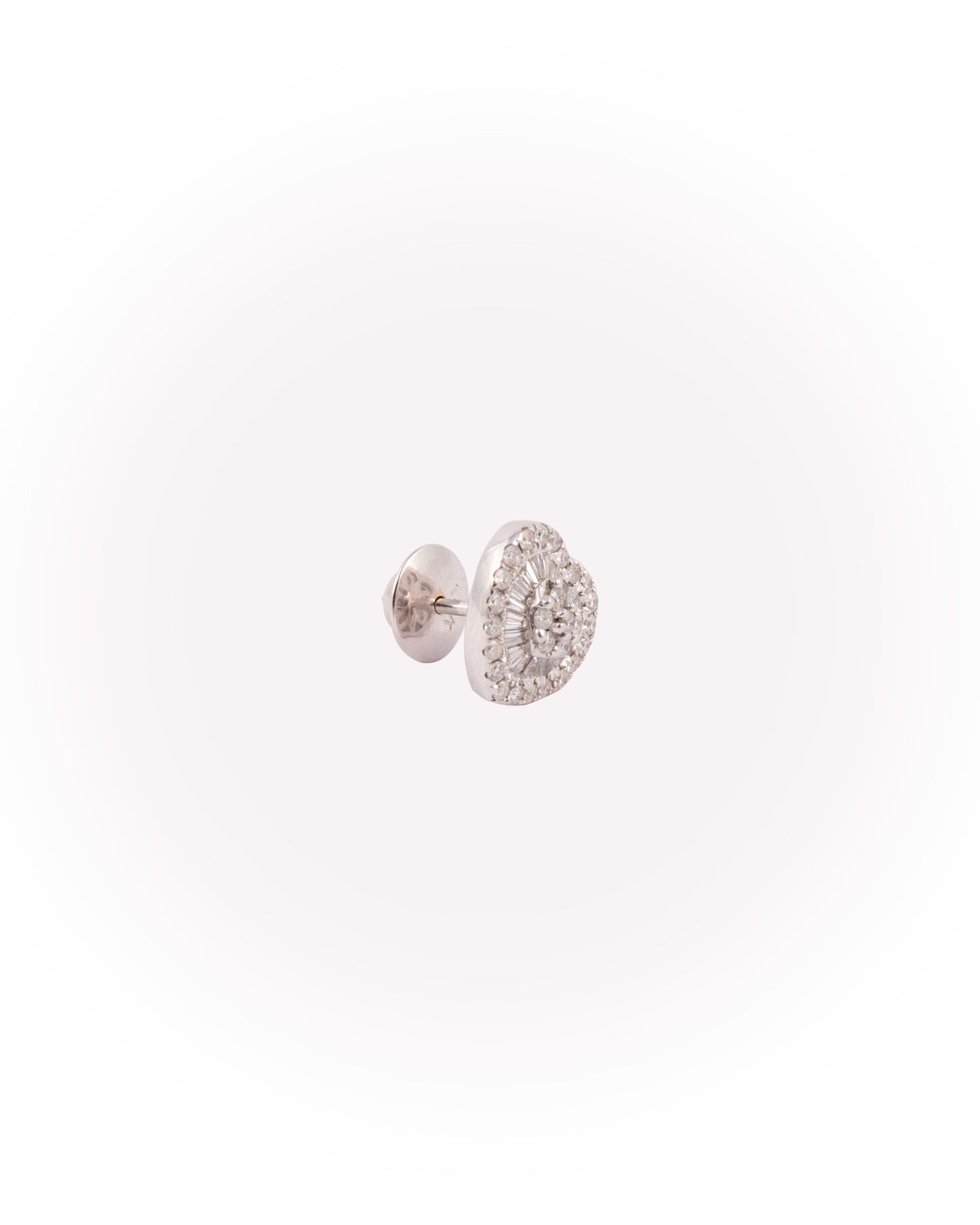 Brinco Pizza Coração Diamantes Variados 1 CT