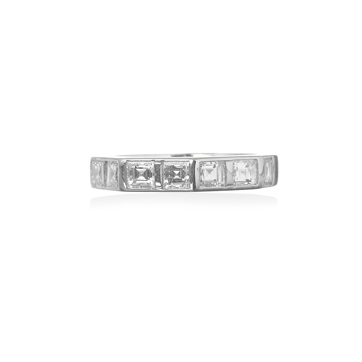 MEIA ALIANÇA DIAMANTES SQUARE PRINCESS 1.5 CT