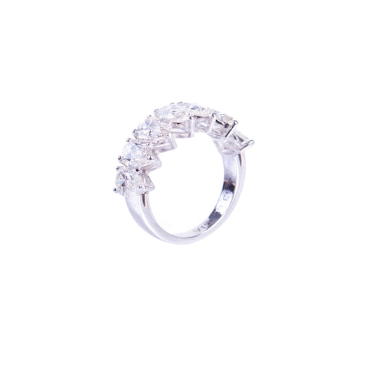 MEIA ALIANÇA DIAMANTES GOTA 4.53 CT