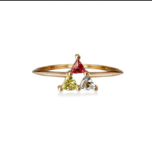 Anel Color Triangle 0.5 CT