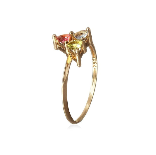 Anel Color Triangle 0.5 CT