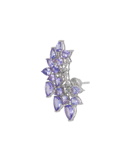 Brinco Ear Cuff Tanzanita e Brilhantes 6.03 CT