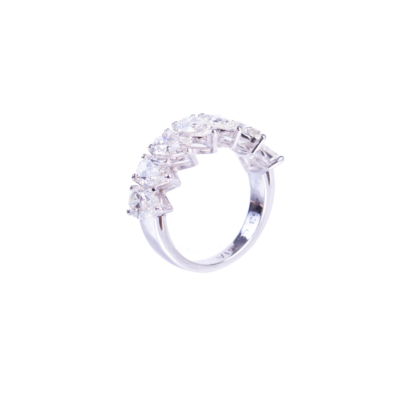 MEIA ALIANÇA DIAMANTES GOTA 4.53 CT