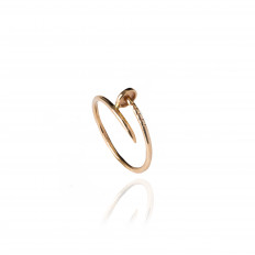 Anel Prego Ouro Rose 18k