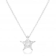 Colar Estrela Diamante Grande 1.5 Ct